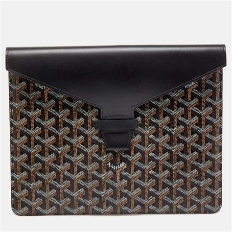 goyard envelope pouch|GOYARD Goyardine Large Commando Envelope 2 Flat Pouch.